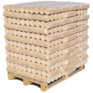 Holzbriketts Rund ohne Loch - 960kg (B007G) - Hochwertige Brennstoffe