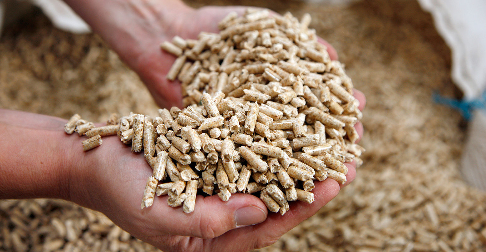 Production of wood pellets. A type of wood fuel. Sawdust is manufactured to pellets. Used in boilers of central heating systems.
